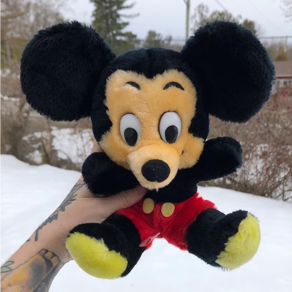 ❤️🖤Vintage Minnie Mouse & Mickey Mouse stuffed toys Vtg Disney Plush Dakin🖤❤️ - Picture 6 of 11